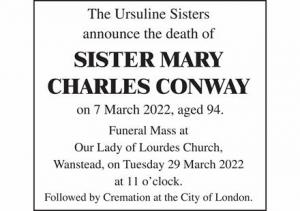 Sister Mary Charles Conway