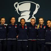 Great Britain's squad face the camera. Image: LTA/Getty Images