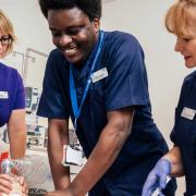NHS workers on UEL nursing course