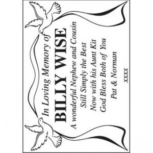 In Loving Memory of Billy Wise