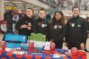 Public services students from Barking and Dagenham College helped with the poppy appeal in Tesco. Picture: Kate Bishop.