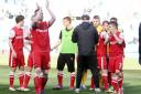 Orient players acknowledge their supporters (Pic: Simon O'Connor)