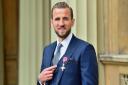 Tottenham Hotspur forward Harry Kane after being made an MBE (Member of the Order of the British Empire) by the Duke of Cambridge (pic: Victoria Jones/PA)