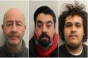 Jailed: Fred and Omar Truman, 61 and 27, both of Abbey Orchard Street, Westminster; and Jordan Lovett, 23, of Grange Road, Plaistow.