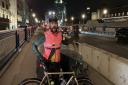 Jack McGurran on his cycle ride. Picture: Centrepoint