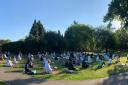 Socially distanced Eid in a Newham park. Picture: Muhammad Uddin.