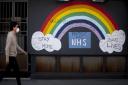 A rainbow graffiti in support of the NHS. Picture: Victoria Jones/PA Images