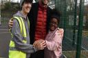 Andy Carroll with young AAA members. Picture: Ken Mears