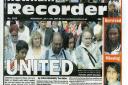 Front page of the Newham Recorder after the terrorist attack
