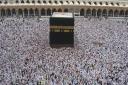 Thousands throng around the Kaaba at the Grand Mosque in Mecca