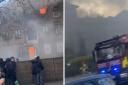 Pictures show the moment a flat was on fire in Beckton, as one person was killed and five others injured