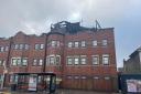 The roof of the police station has been destroyed