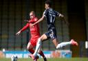 Reeco Hackett-Fairchild of Southend United and Sam Ling of Leyton Orient during Southend United vs Leyton Orient, Sky Bet EFL League 2 Football at Roots Hall on 24th April 2021