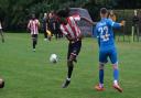Noah Adejokun scored early on Saturday with his fourth of the season for Clapton CFC