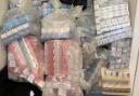 Some of the illegal tobacco products seized in the raid