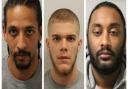 Jailed burglars: Anthony Lascelles, Christopher Sargent and Ajaypal Singh