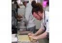 Ryan Baker cooks during the final of the Roux Scholarship 2020/21