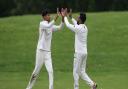 Newham players celebrate the third Ardleigh Green wicket during Ardleigh Green & Havering-Atte-Bower CC (batting) vs Newham CC, Hamro Foundation Essex League Cricket at Central Park on 10th July 2021