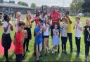 Ex boxing champion Wadi Camacho helps out at Calverton school sports day