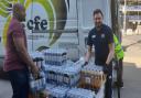 Food hub charity Community Food Enterprise has been given a donation of soft drinks and snacks to help needy families thanks to Better and BH Live, caterers at the Copper Box Arena and London Aquatics Centre, Picture: Better/GLL