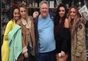 Little Mix turned heads when they visited Number 8 Forest Gate for a photo shoot about three years ago. Here pictured with Jeff. Picture: Number 8 Forest Gate