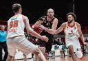 Kosta Koufos attacks for London Lions in their latest EuroCup win