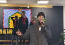 D Double E performed his new Christmas single at the school's morning assembly