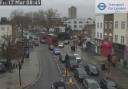Cars queuing in Barking Road / Prince Regent Lane