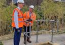 MP Sir Stephen Timms shown around Beckton sewage works by manager Thiago Campos