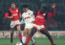 Chris Bart-Williams in action for Nottingham Forest against Bayern Munich
