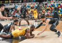 London Lions and Manchester Giants battle for the ball. Image: British Basketball League