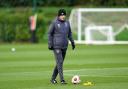 West Ham United boss David Moyes looks on at a training sessions