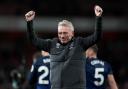 West Ham United boss David Moyes celebrates