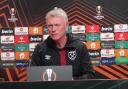 West Ham United boss David Moyes speaks at a press conference in Germany