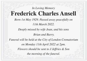 Frederick Charles Ansell