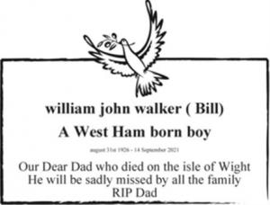 william john walker ( Bill)