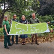 West Ham Park staff with their Green Flag