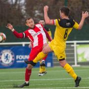 Tarik Aciyan in action for Clapton FC. Matches in the Essex Senior League will be suspended until December 23.