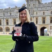 Professor Julia Davidson was presented with her OBE at Windsor Castle