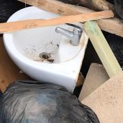A sink was among the waste dumped on Wanstead Flats.