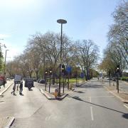 Green Lanes at the junction with West Green Road, near where the man was shot.