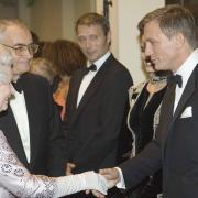 Queen Elizabeth II meeting James Bond actor Daniel Craig at the world premiere for Casino Royale in 2006