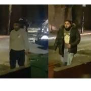 Two men police wish to speak to in connection with a violent robbery in Newham
