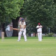 Sacin Neve in batting action for Newham seconds