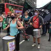 An organiser of a march against the Silvertown Tunnel estimated up to 300 people attended.