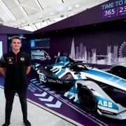 Nissan driver Oliver Rowland at a launch event to mark one year until the original race dates in 2020.