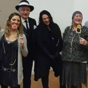 Some of the guests at the Royal Docks History Club's 1920s-themed third anniversary party in January 2020.