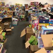 Newham Toy Appeal donations in the warehouse