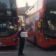 Supporters applauded bus drivers and called for PPE in East Ham as part of an evening saluting key workers in Newham. Picture: Mehmood Mirza