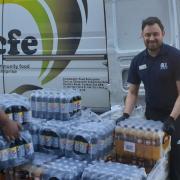 Food hub charity Community Food Enterprise has been given a donation of soft drinks and snacks to help needy families thanks to Better and BH Live, caterers at the Copper Box Arena and London Aquatics Centre, Picture: Better/GLL